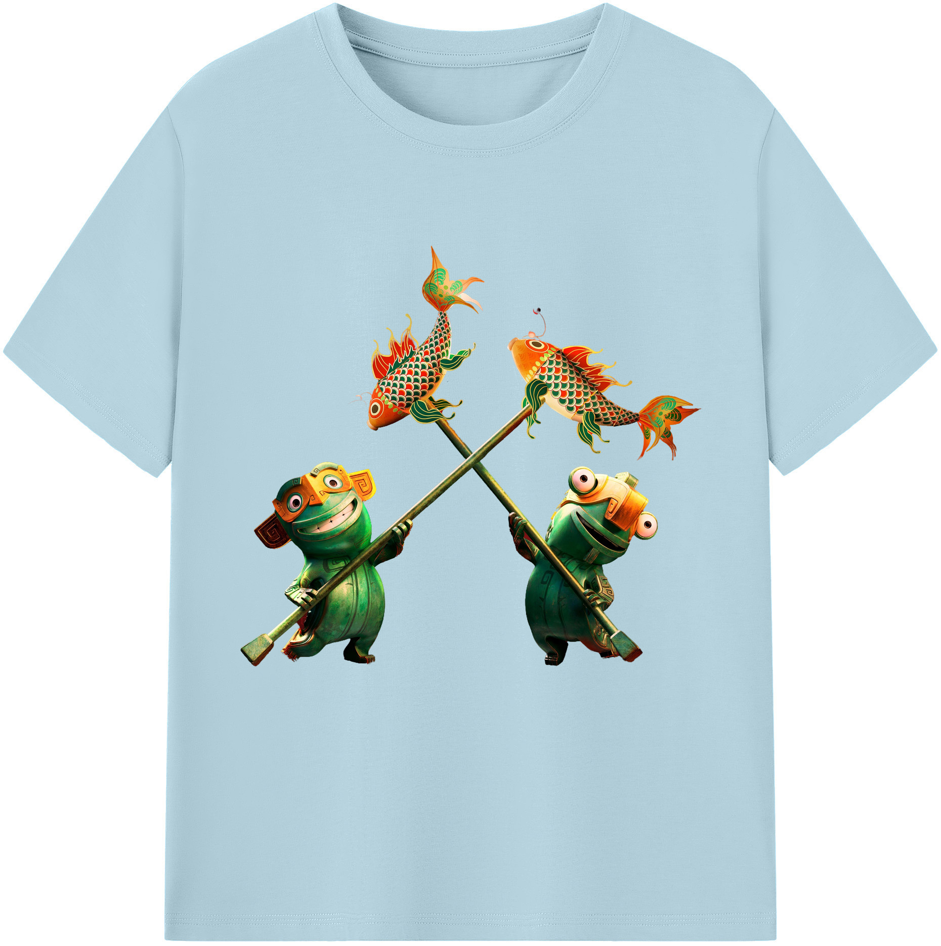 （画像用） Ne Zha 2 ナタ 魔童の大暴れ 綿100％半袖Tシャツ（フロントプリント）
